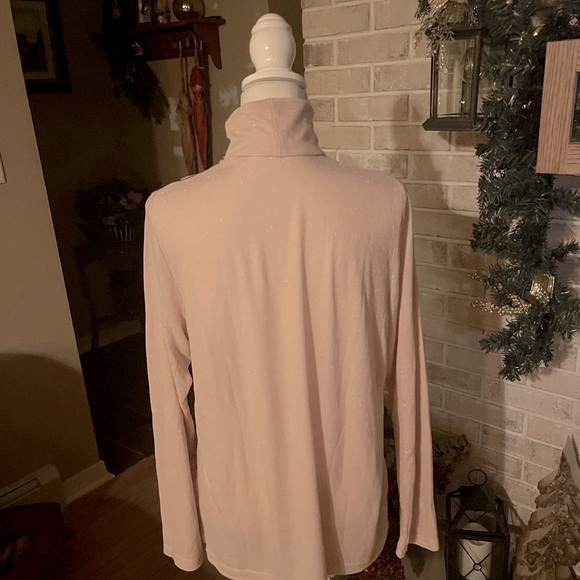 J.Crew Blush Metallic Turtleneck XXL - Picture 3 of 4